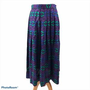 Vintage Circa Now Pleated Midi Skirt Purple